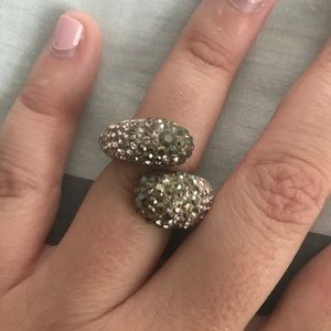 Swarovski rose gold and crystal ring